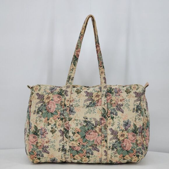 Victoria's Secret Vintage Floral Print Tapestry Weekender Duffle Bag - Picture 1 of 11